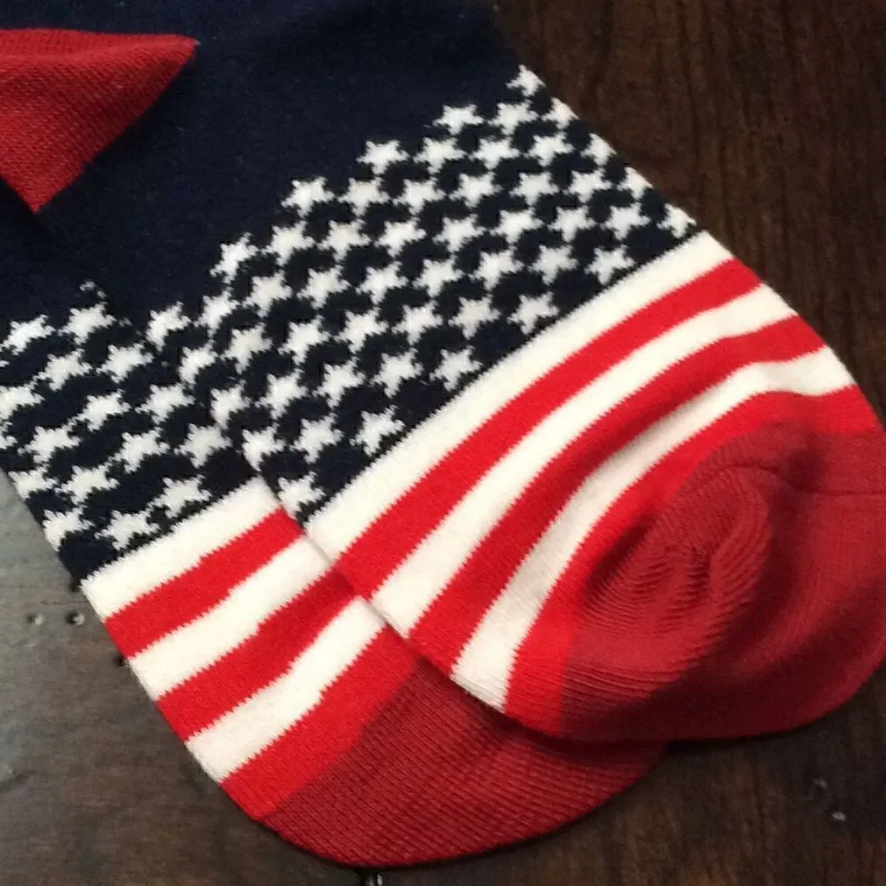 NEW Trump Socks Red White & Blue Stars & Stripes Great gift! Stocking stuffers